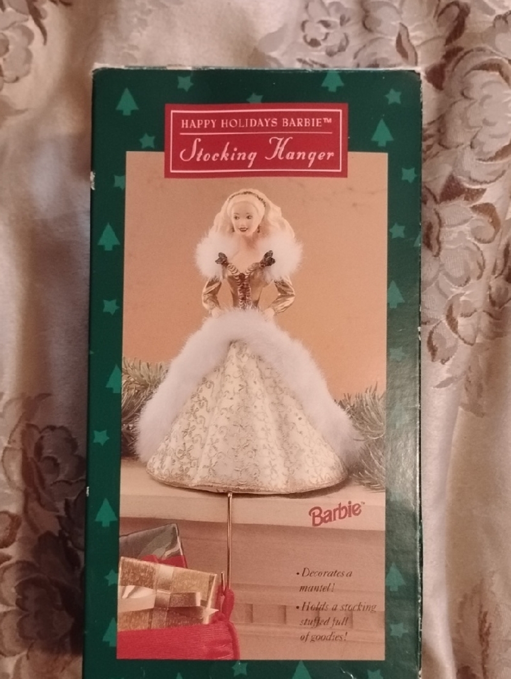 New In The Box Vintage 1995 Hallmark Happy Holidays Barbie Stocking Hanger